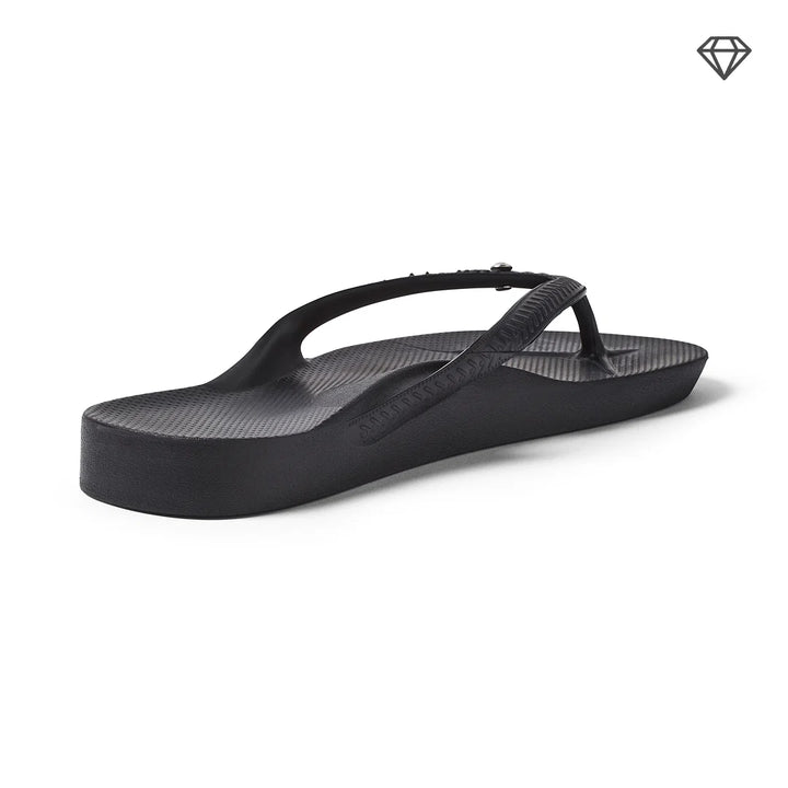 Archies Arch Support Flip Flops Black Crystal - Orleans Shoe Co.