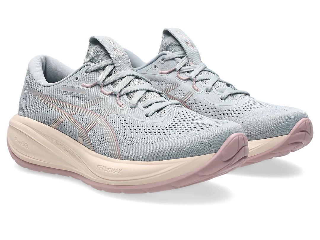 Asics Women's Gel Cumulus 28 Piedmont Grey Pearl Pink - Orleans Shoe Co.