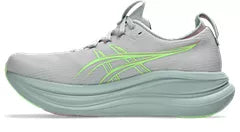 Asics Women's Gel Nimbus 28 Cloud Grey Illuminate Green - Orleans Shoe Co.