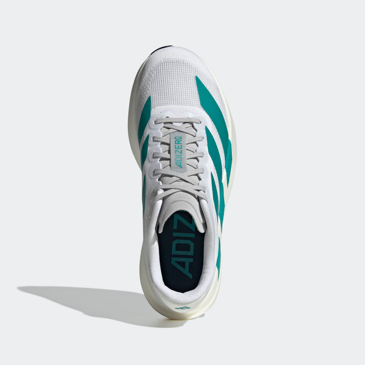 Adidas Women's Adizero Evo SL Cloud White Pure Teal Grey Two JS4451