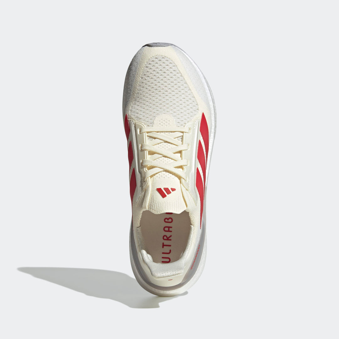 Adidas Men's Ultraboost 5X Off White Better Scarlet Crystal White JS1928 - Orleans Shoe Co.