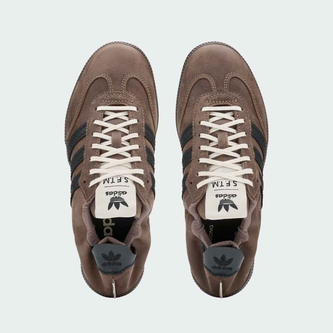 Adidas Unisex Samba OG SFTM Supplier Color Core Black Gold Metallic HP8256 - Orleans Shoe Co.