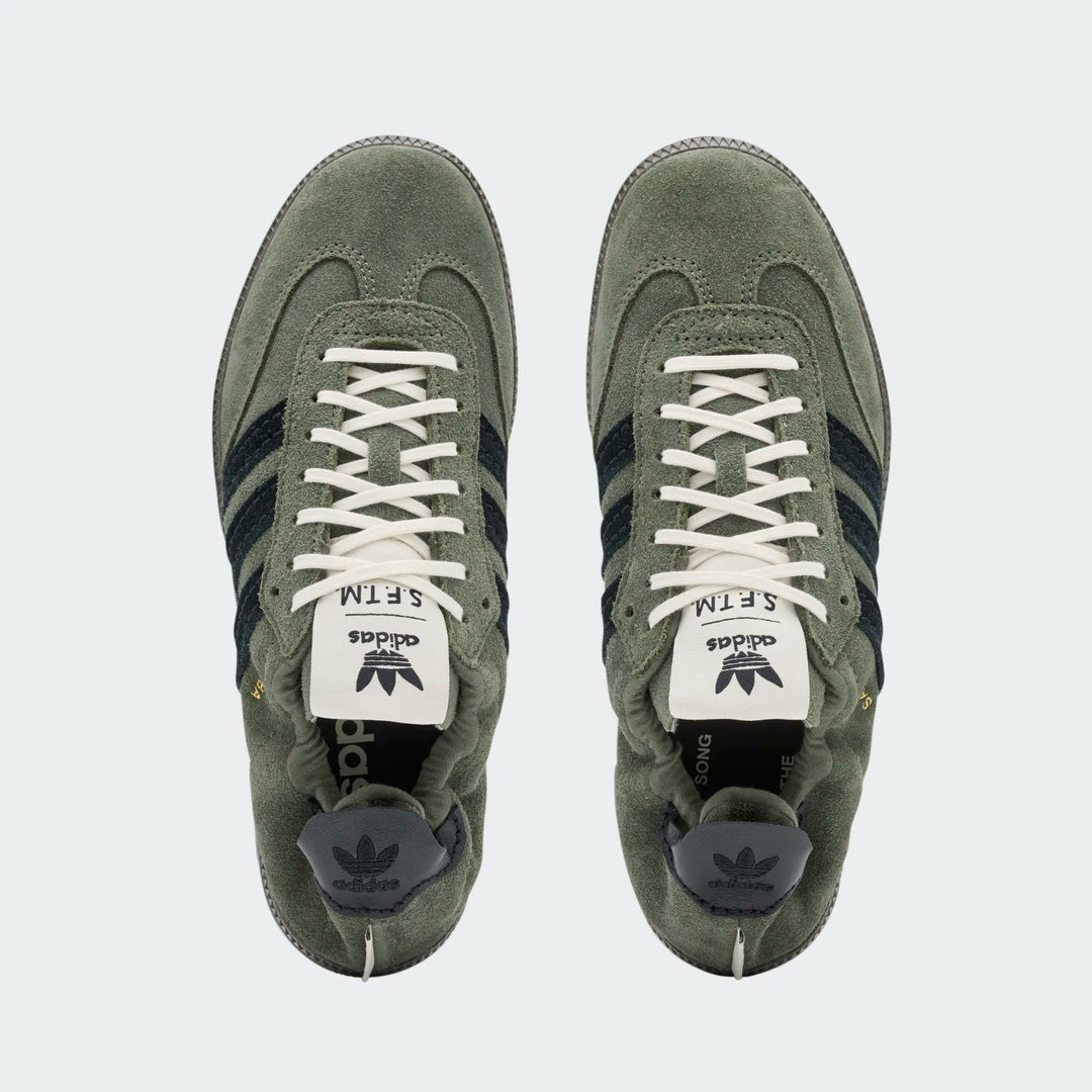 Adidas Unisex Samba OG SFTM Base Green Core Black Gold Metallic HP8257 - Orleans Shoe Co.