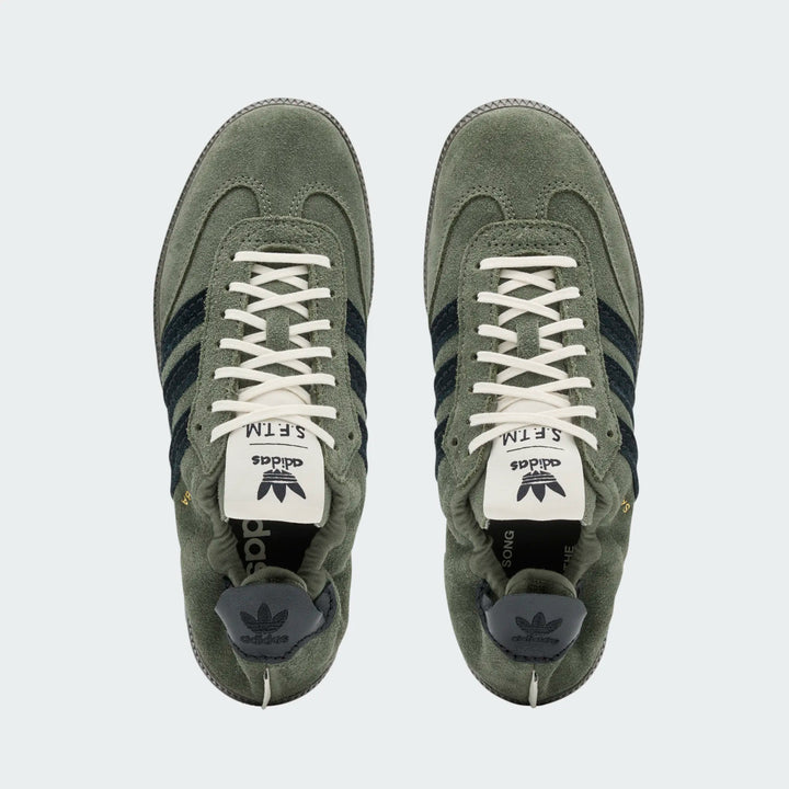 Adidas Unisex Samba OG SFTM Base Green Core Black Gold Metallic HP8257 - Orleans Shoe Co.
