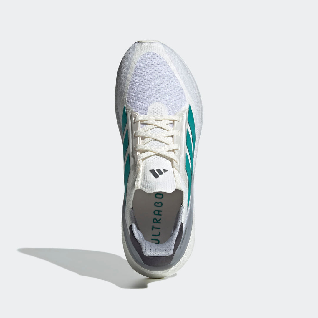 Adidas Men's Ultraboost 5X Core White Pure Teal Dash Grey JI3244 - Orleans Shoe Co.
