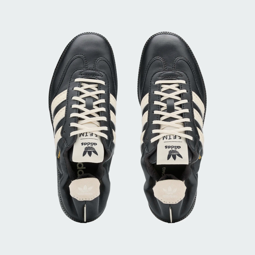 Adidas Unisex Samba OG SFTM Core Black Cream White Gold Metallic HQ7600 - Orleans Shoe Co.