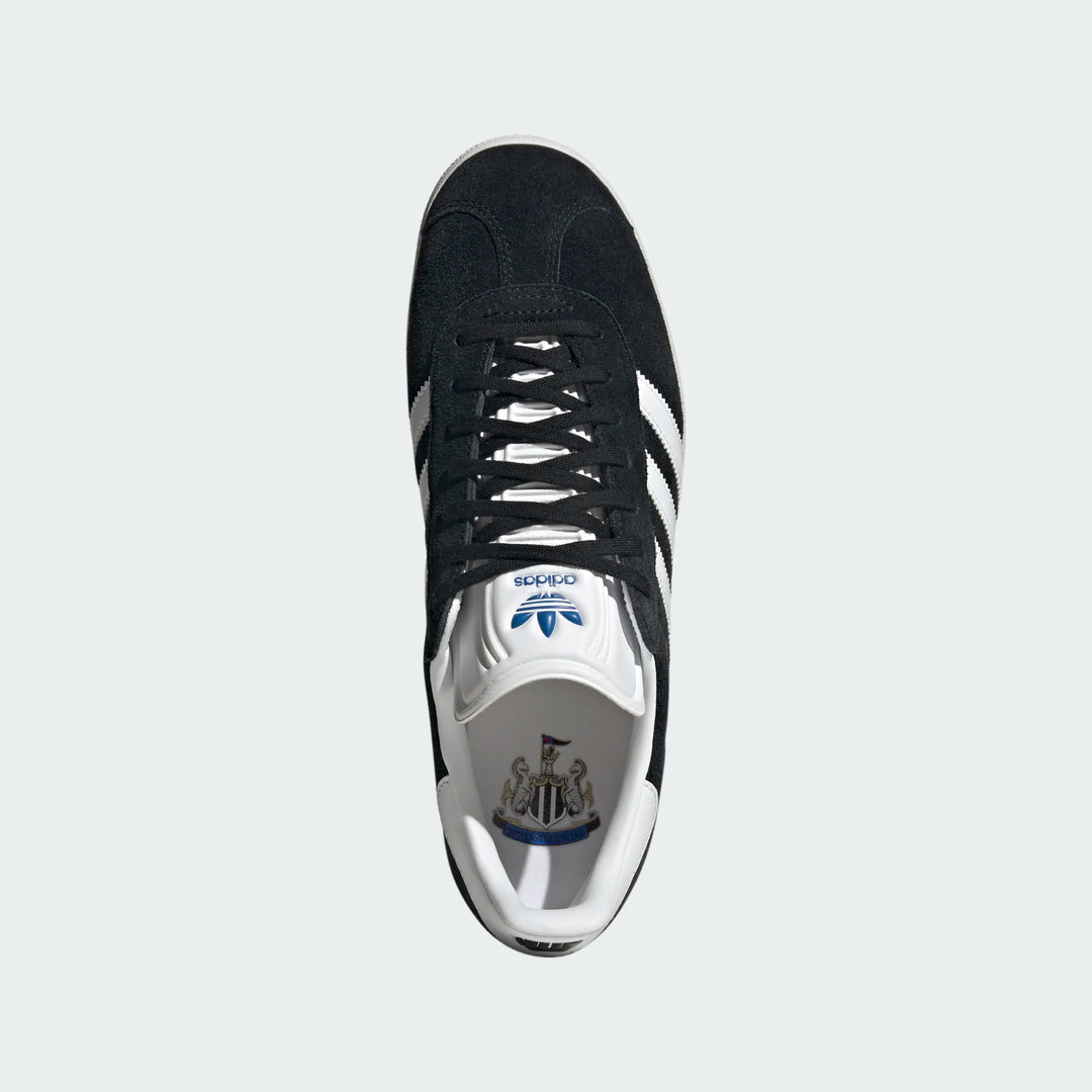 Adidas Men's Gazelle Newcastle United FC Core Black Cloud White Blue JR6353 - Orleans Shoe Co.