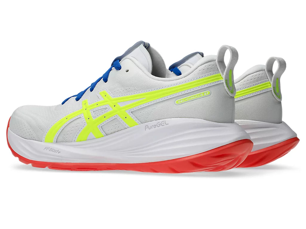 Asics Womens's Gel-Cumulus 27 ATC White Safety Yellow - Orleans Shoe Co.