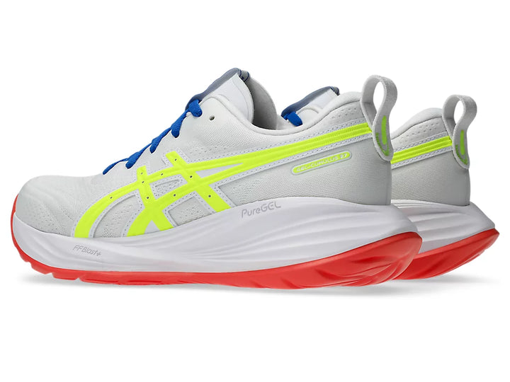Asics Womens's Gel-Cumulus 27 ATC White Safety Yellow - Orleans Shoe Co.