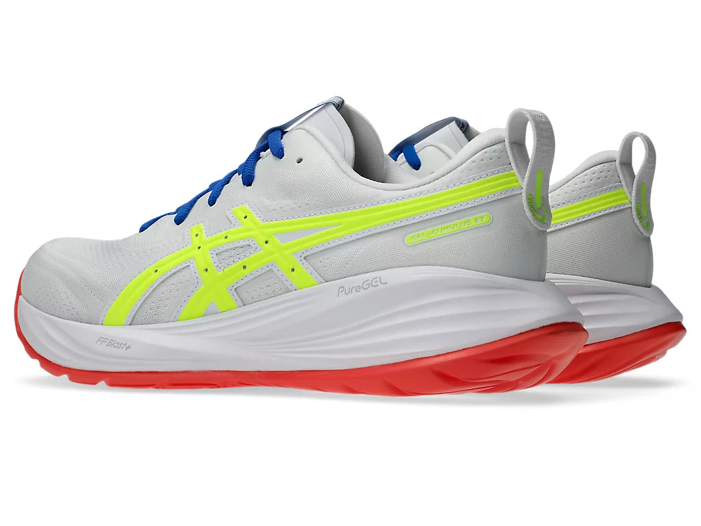 Asics Men's Gel-Cumulus 27 ATC White Safety Yellow - Orleans Shoe Co.
