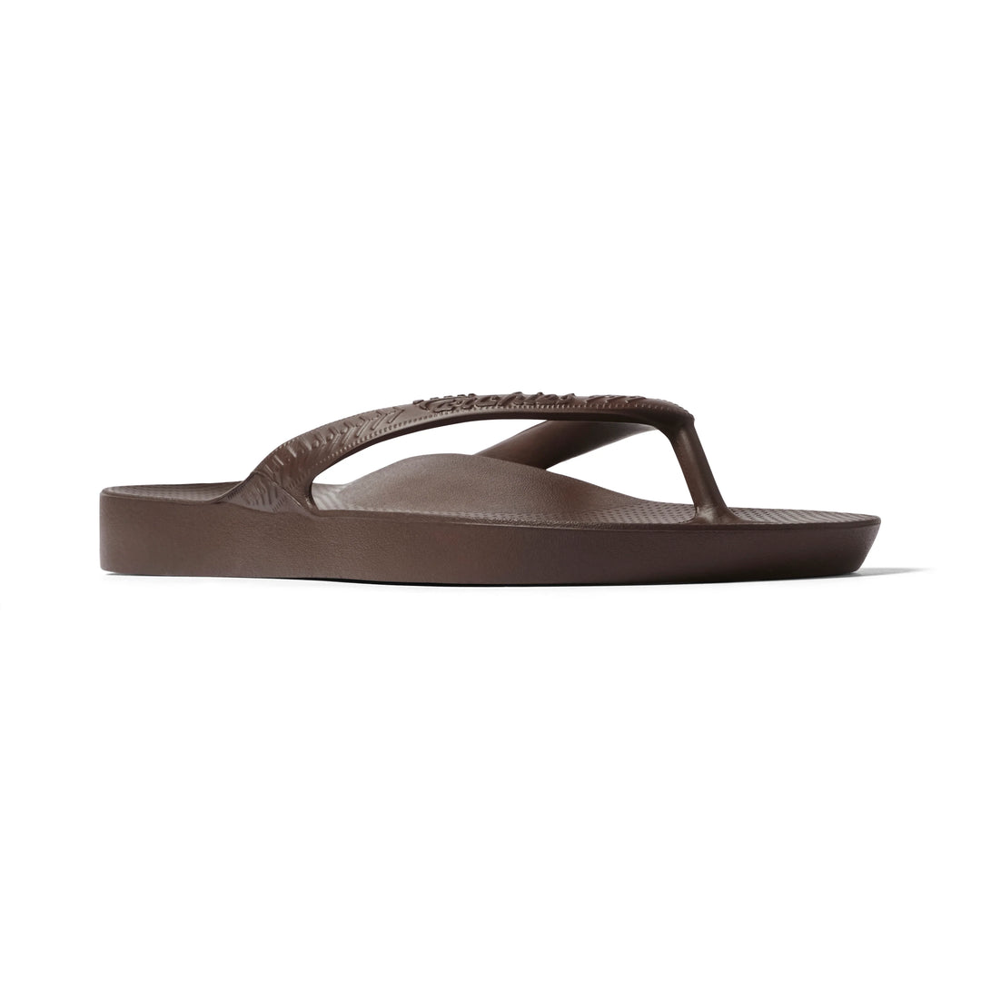 Archies Arch Support Flip Flops Brown - Orleans Shoe Co.