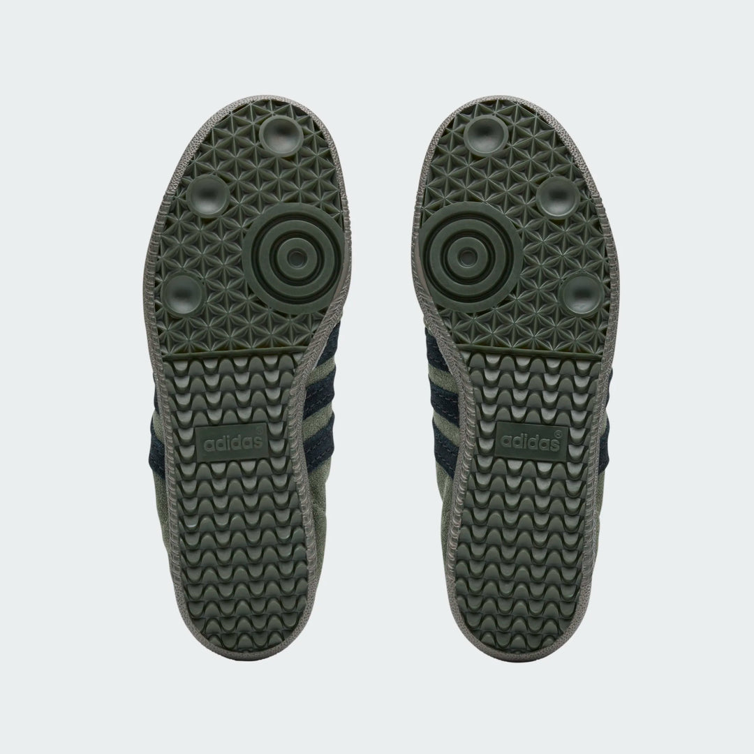 Adidas Unisex Samba OG SFTM Base Green Core Black Gold Metallic HP8257 - Orleans Shoe Co.