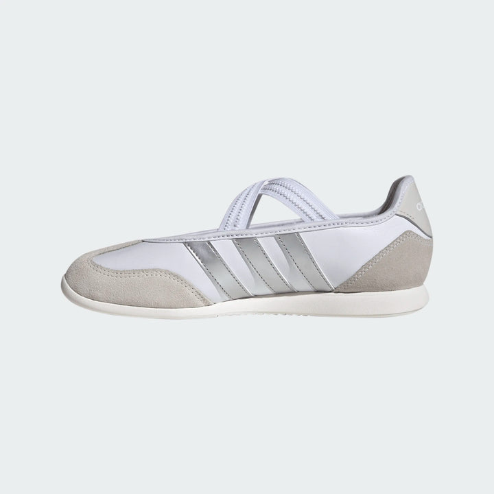 Adidas Women's Barreda Mary Jane Cloud White Silver Metallic Off White HQ7400 - Orleans Shoe Co.