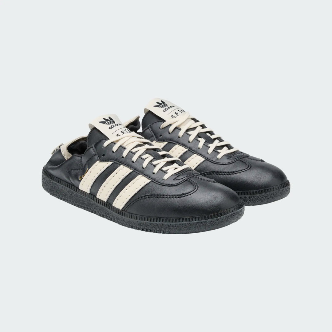 Adidas Unisex Samba OG SFTM Core Black Cream White Gold Metallic HQ7600 - Orleans Shoe Co.