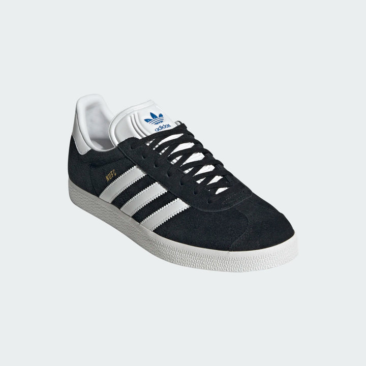 Adidas Men's Gazelle Newcastle United FC Core Black Cloud White Blue JR6353 - Orleans Shoe Co.