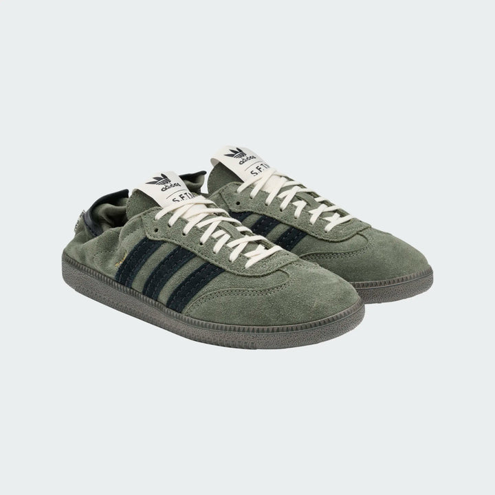 Adidas Unisex Samba OG SFTM Base Green Core Black Gold Metallic HP8257 - Orleans Shoe Co.