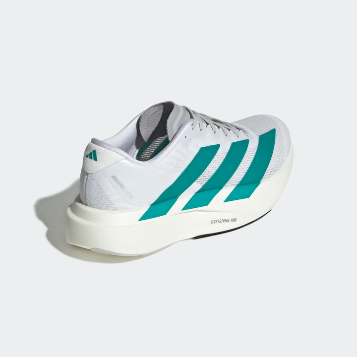 Adidas Women's Adizero Evo SL Cloud White Pure Teal Grey Two JS4451