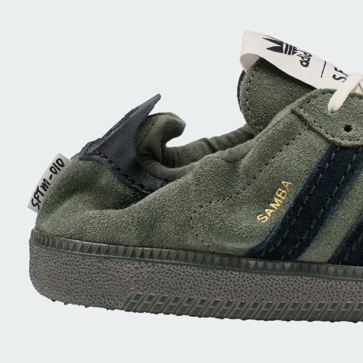 Adidas Unisex Samba OG SFTM Base Green Core Black Gold Metallic HP8257 - Orleans Shoe Co.