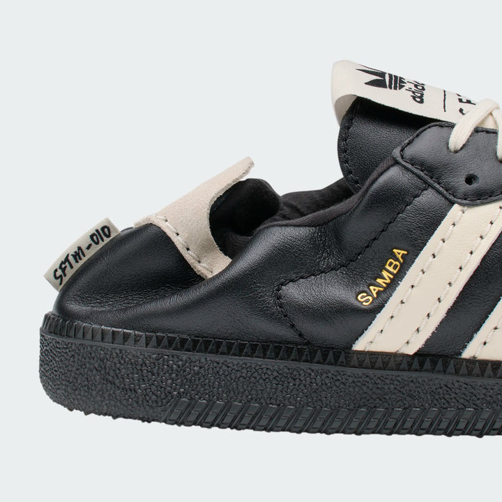 Adidas Unisex Samba OG SFTM Core Black Cream White Gold Metallic HQ7600 - Orleans Shoe Co.