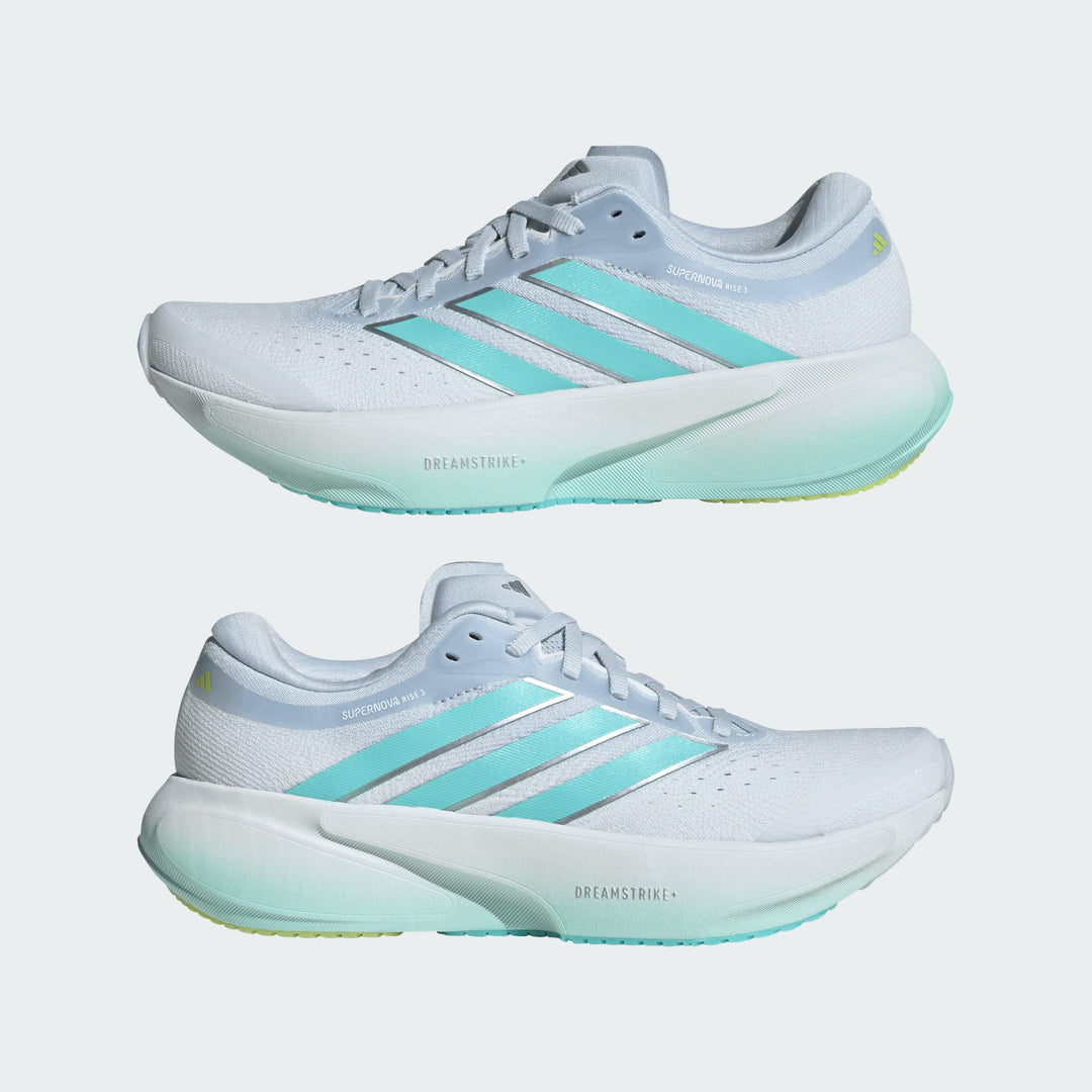 Adidas Women's Supernova Rise 3 Blue Aqua Lime JR7376 - Orleans Shoe Co.