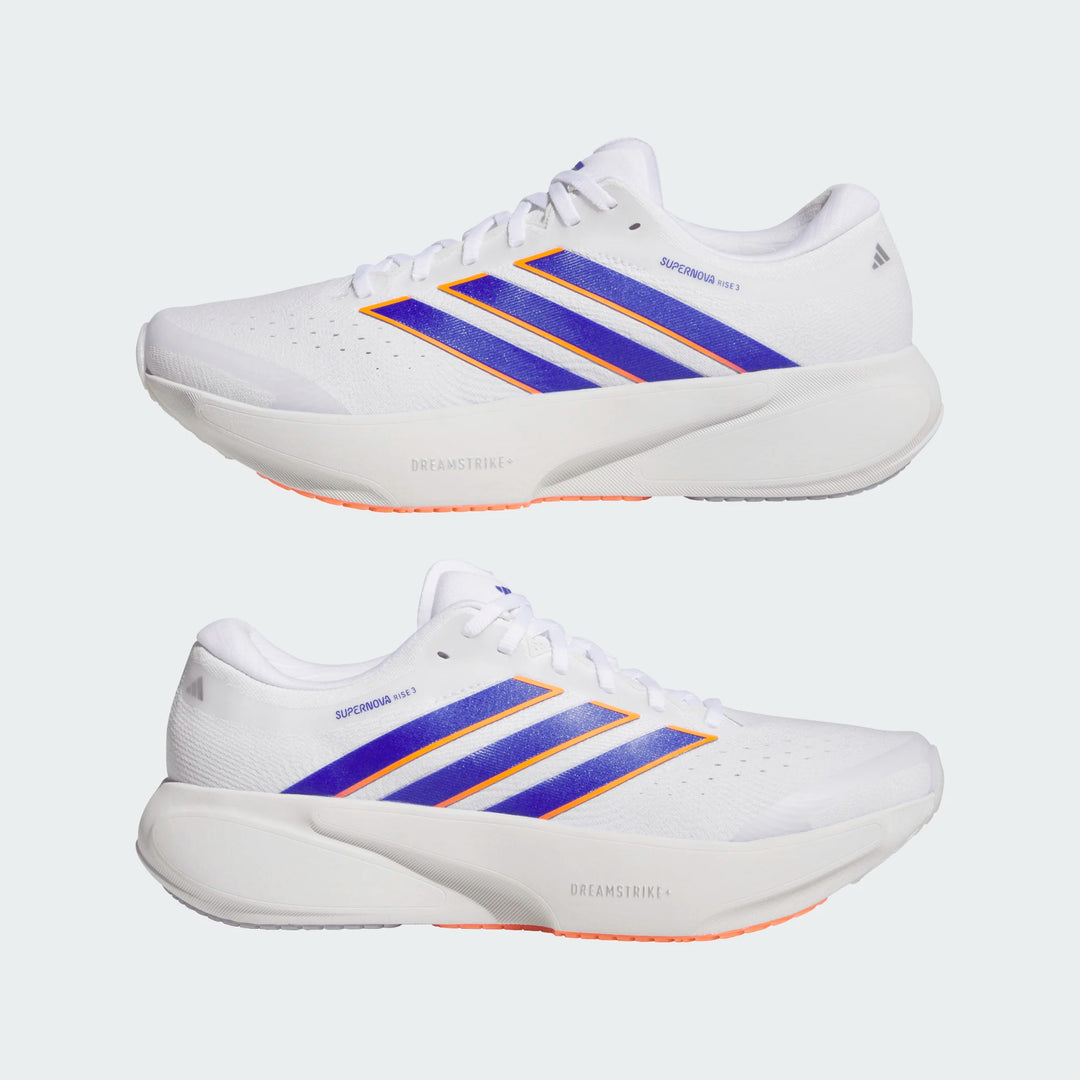 adidas Men's Supernova Rise 3 White Blue Orange JP8688 8.5 adidas Men's Supernova Rise 3 White Blue Orange JP8688 8.5