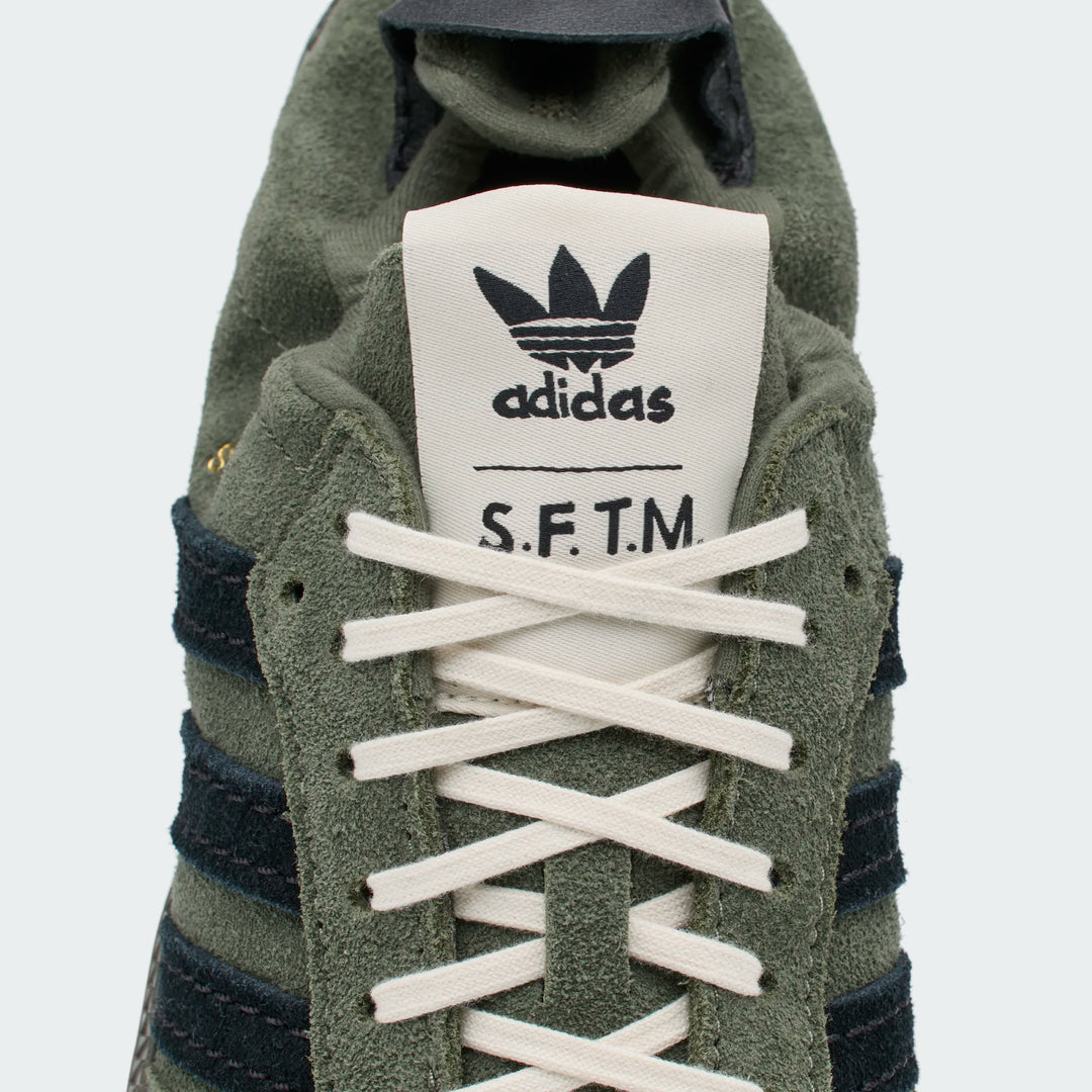 Adidas Unisex Samba OG SFTM Base Green Core Black Gold Metallic HP8257 - Orleans Shoe Co.