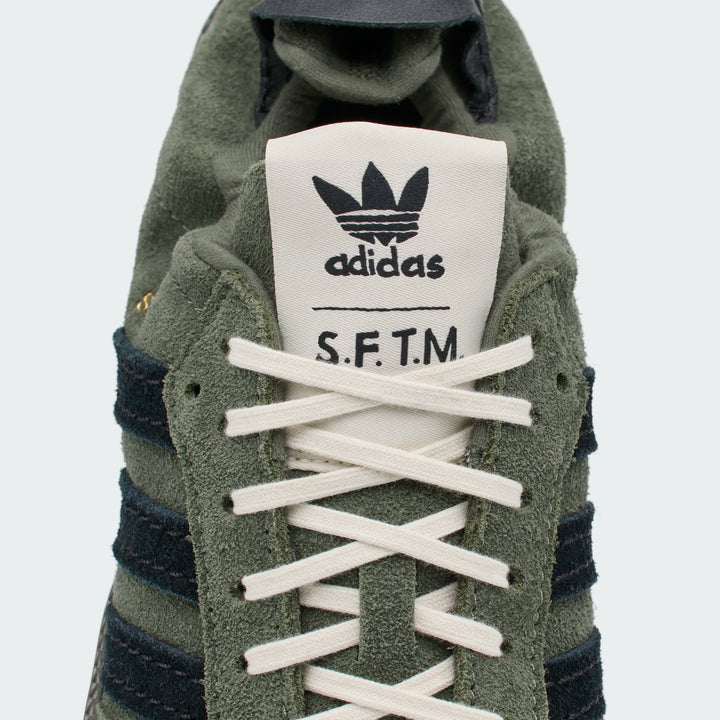 Adidas Unisex Samba OG SFTM Base Green Core Black Gold Metallic HP8257 - Orleans Shoe Co.