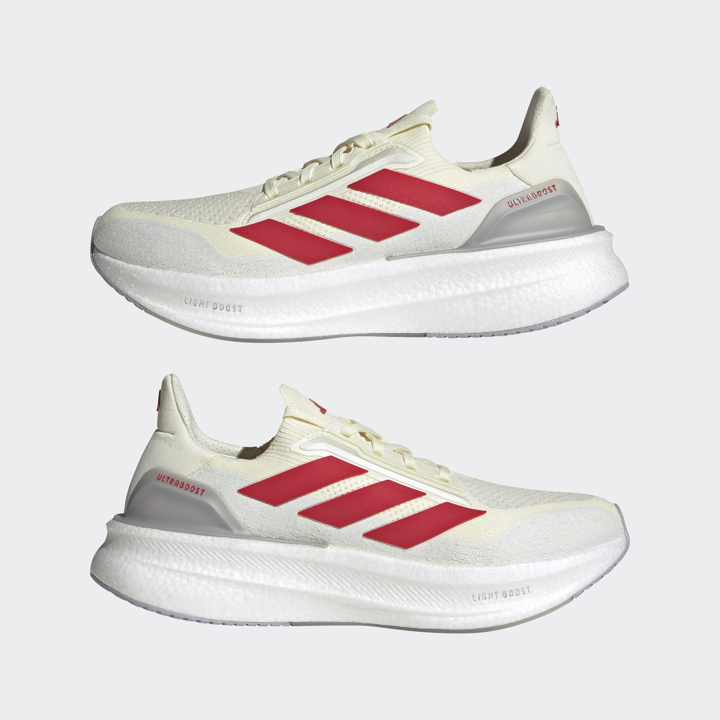 Adidas Men's Ultraboost 5X Off White Better Scarlet Crystal White