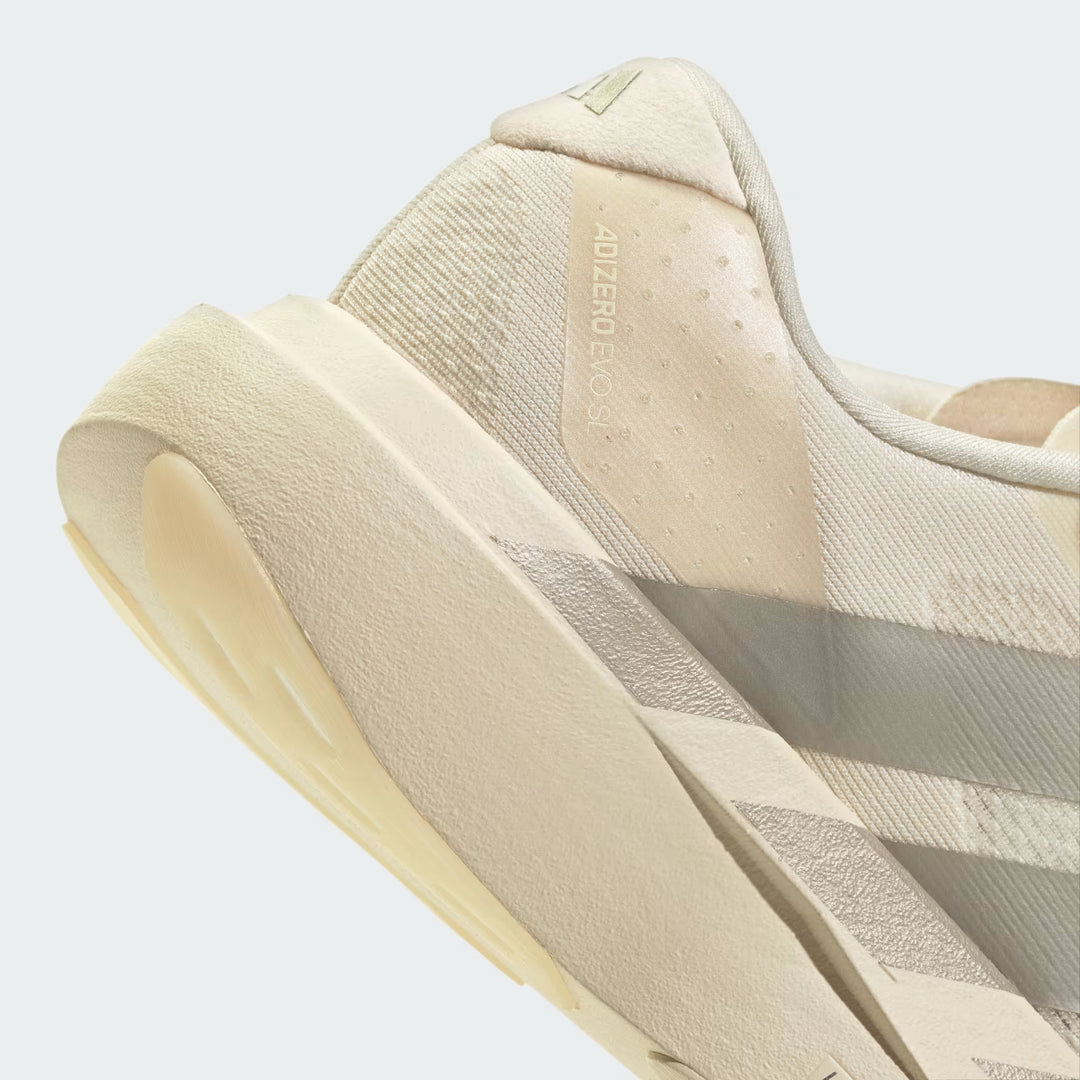 Adidas Women's Adizero Evo SL White Cyber Metallic Warm Vanilla JR5841