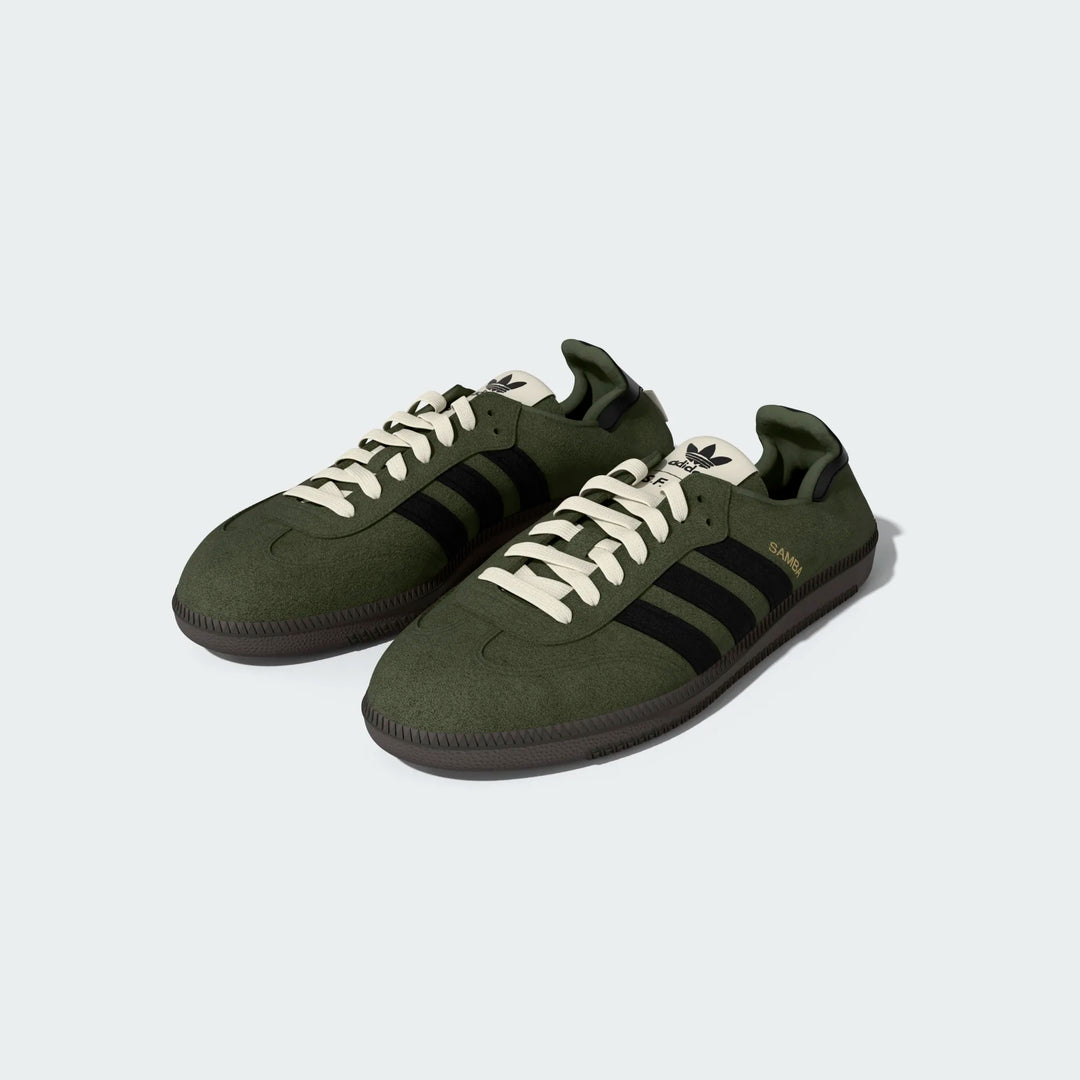 Adidas Unisex Samba OG SFTM Base Green Core Black Gold Metallic HP8257 - Orleans Shoe Co.