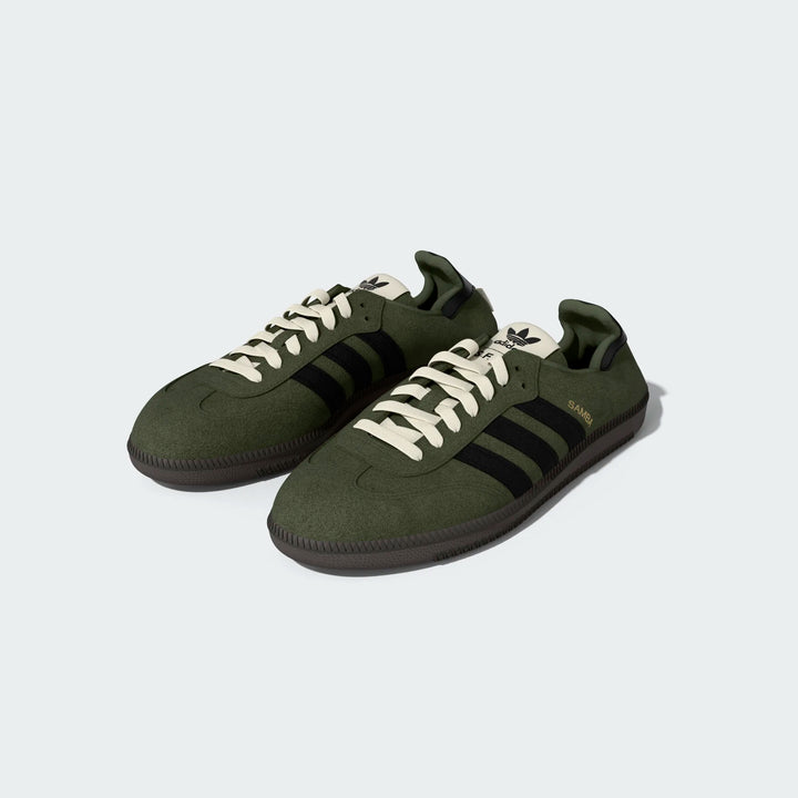 Adidas Unisex Samba OG SFTM Base Green Core Black Gold Metallic HP8257 - Orleans Shoe Co.