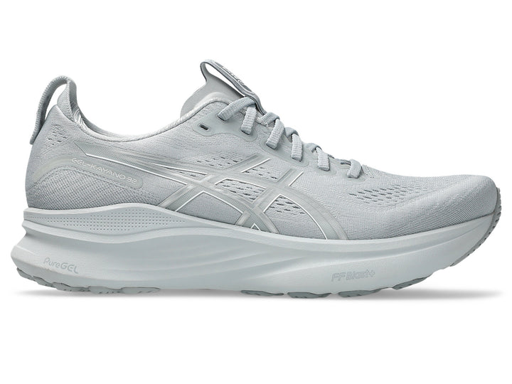 Mens ASICS Gel-Kayano 32 stability running shoe in Piedmont Grey Gravel