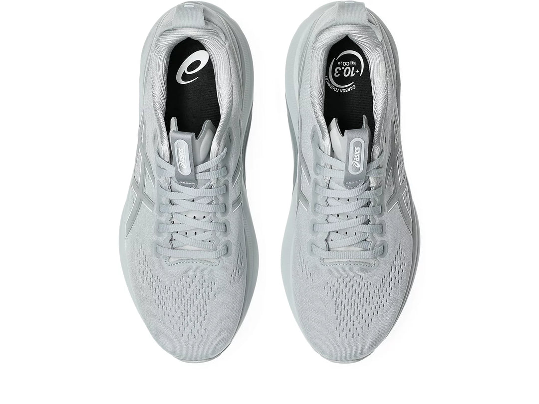 ASICS Gel-Kayano 32 mens support shoe with PureGEL heel, Piedmont Grey Gravel