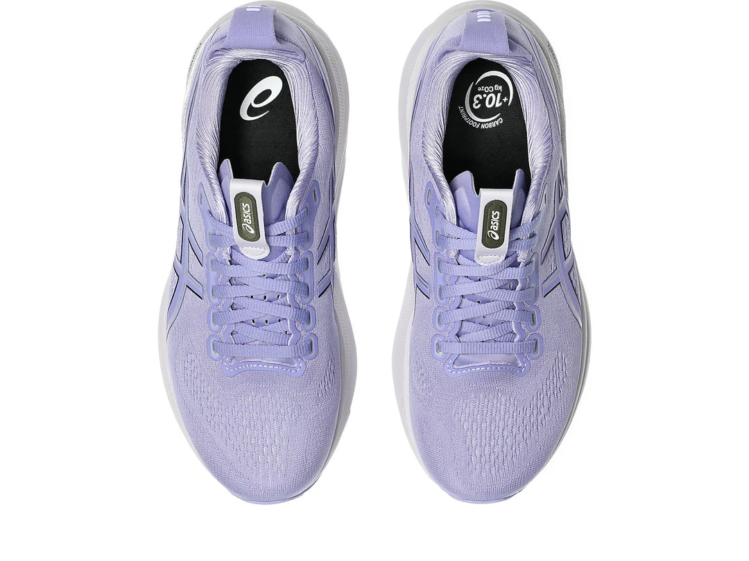 ASICS Gel-Kayano 32 womens support shoe with PureGEL heel, Bluebell Pure Silver