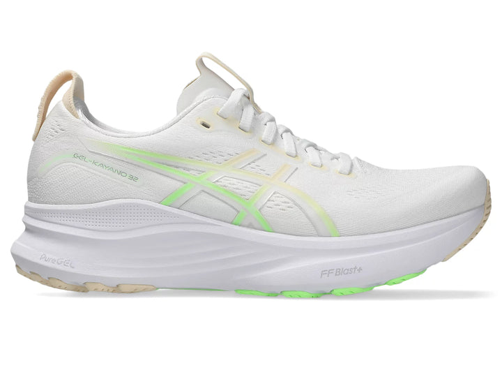 Womens ASICS Gel-Kayano 32 stability running shoe in White Seashell