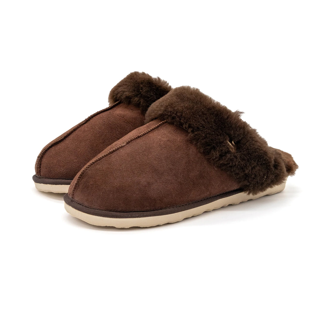 BLKSWN Women's Magnolia Slipper Espresso Shearling