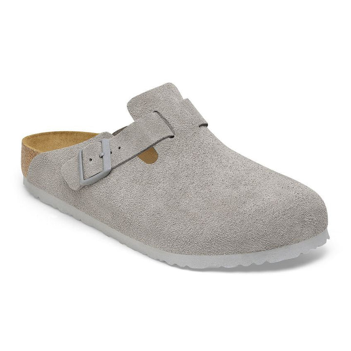 Birkenstock Boston Suede Leather Stone Coin 1027751