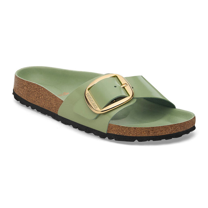 Birkenstock Women’s Madrid Big Buckle High-Shine Green Tea