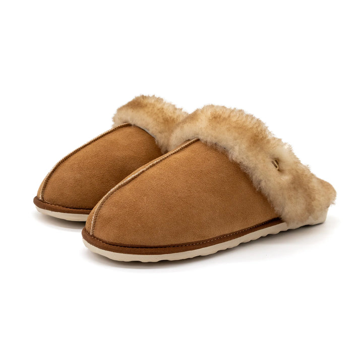 BLKSWN Women's Magnolia Slipper Chestnut Shearling