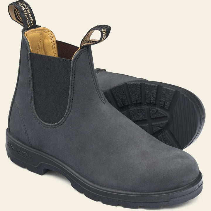 Blundstone 587 Elastic Sided Boot Lined Rustic Black - Orleans Shoe Co.