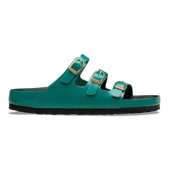 Birkenstock Women's Florida Fresh High Shine Dark Teal Black 1031886 - Orleans Shoe Co.