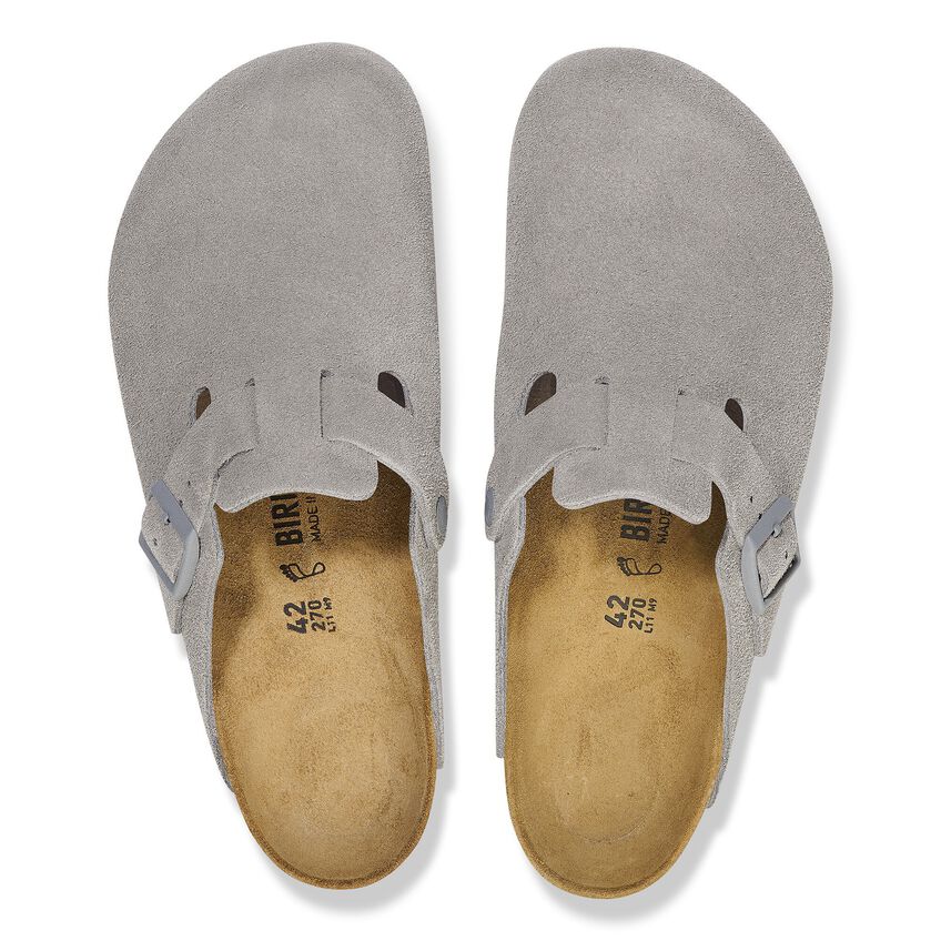 Birkenstock Boston Suede Leather Stone Coin 1027751