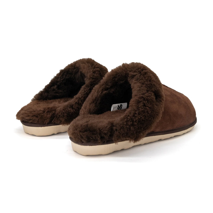 BLKSWN Women's Magnolia Slipper Espresso Shearling