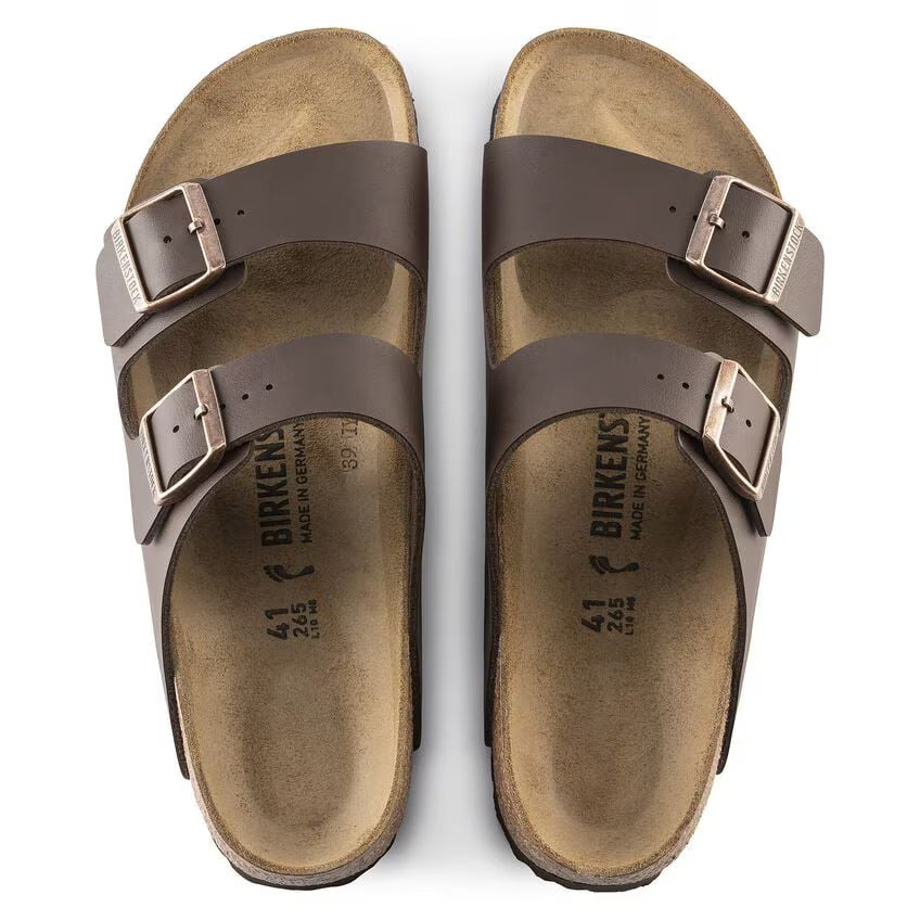 Birkenstock Arizona Dark Brown Birko-Flor Sandal Hard Footbed