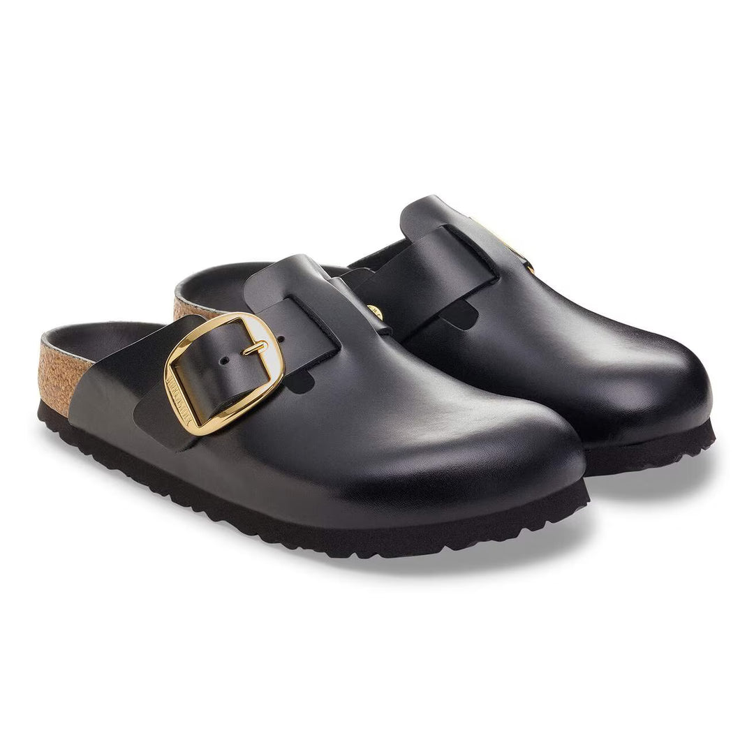 Birkenstock Boston Big Buckle Black Amalfi Leather 1030904