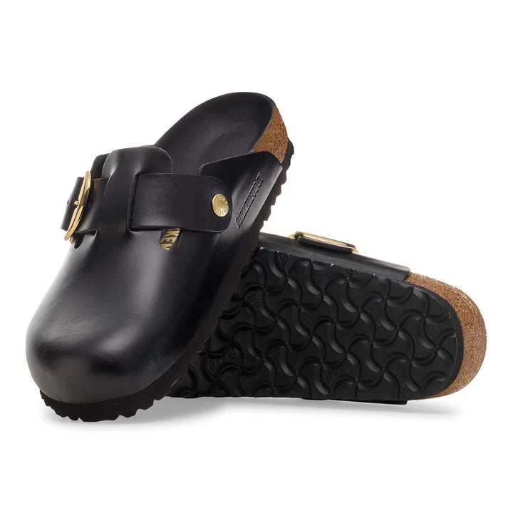 Birkenstock Boston Big Buckle Black Amalfi Leather 1030904