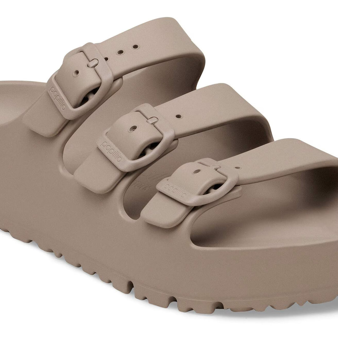 Birkenstock Women's Florida III Eva Pap Flex Platform Gray Taupe 1031433 - Orleans Shoe Co.