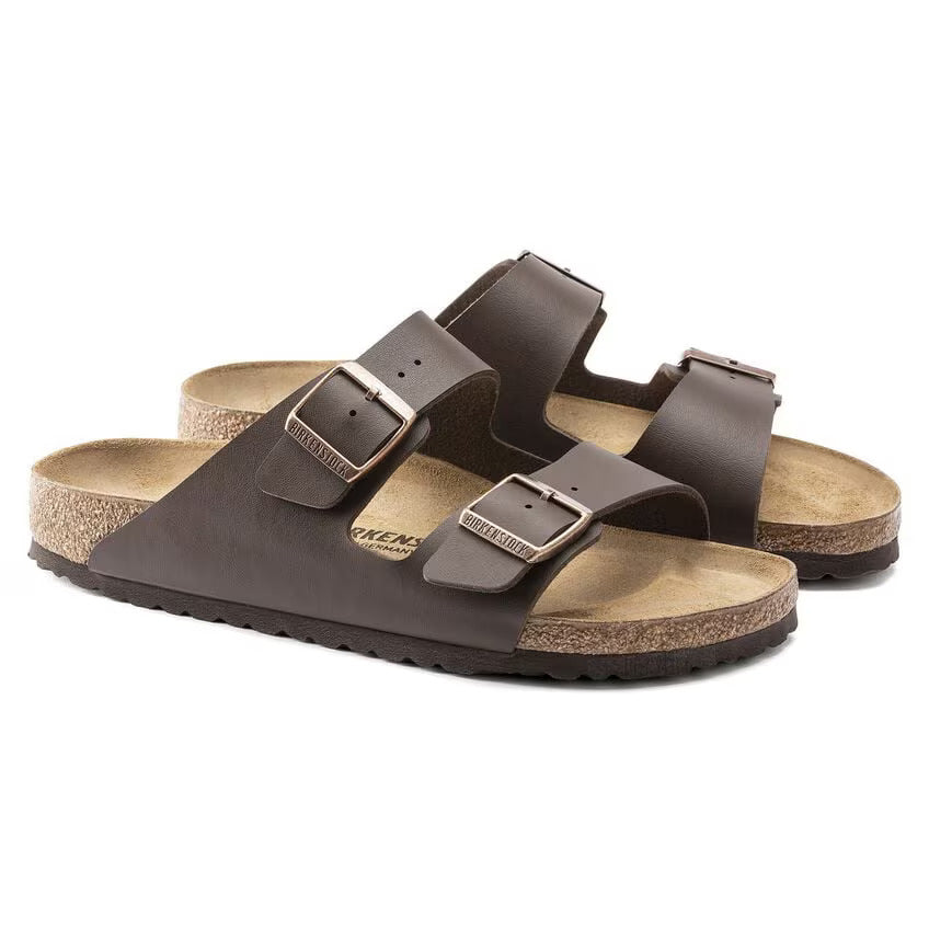 Birkenstock Arizona Dark Brown Birko-Flor Sandal Hard Footbed 0051701/0051703