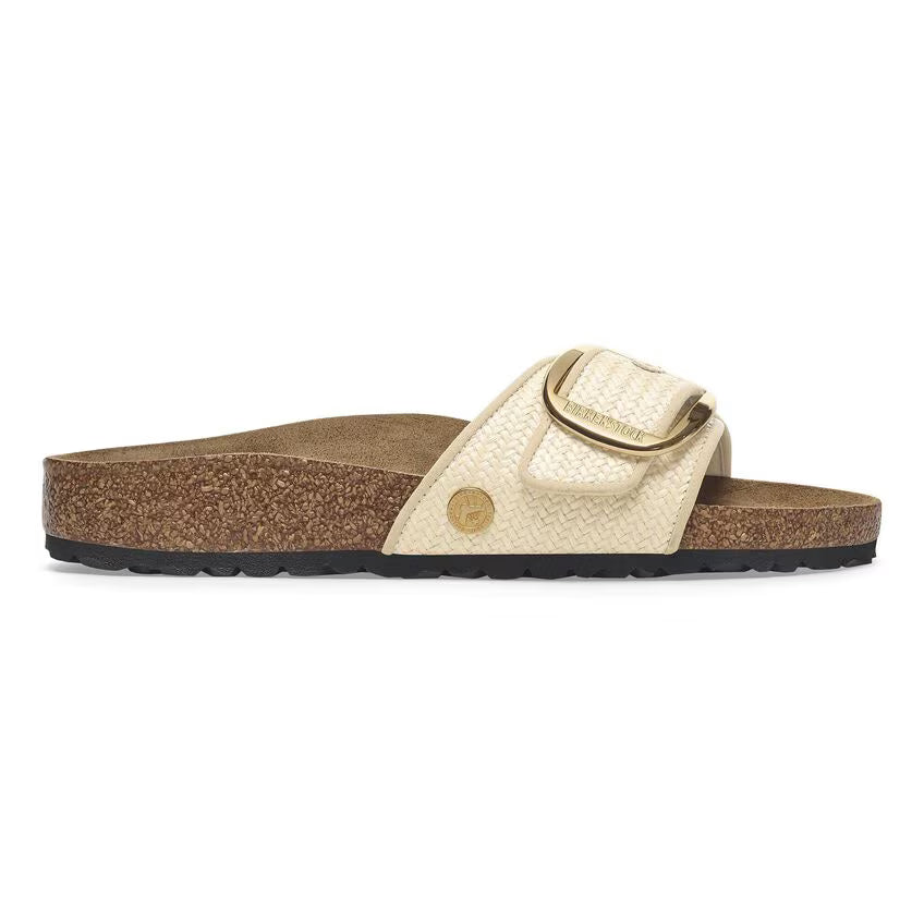 Birkenstock Women's Madrid Big Buckle Raffia Raffia Naturale - Orleans Shoe Co.