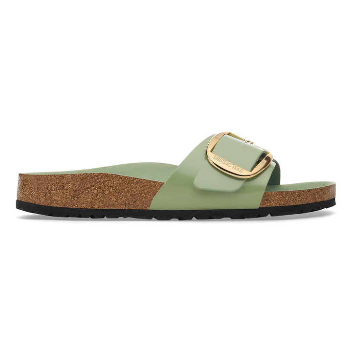 Birkenstock Women’s Madrid Big Buckle High-Shine Green Tea